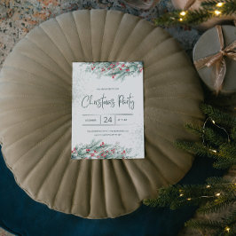 Convites Green Twigs Red Holly Berries Natal