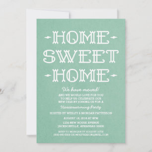Convites Green Whimsical Sweet Home Housearming Party