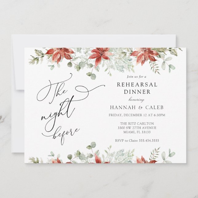 Convites Greenerescência Inverna Na Noite Antes Do Janta De (Frente)