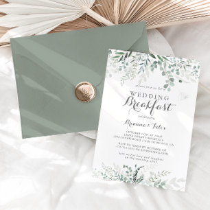 Convites Greenerescente Minimalista Eucalyptus Wedding Brea