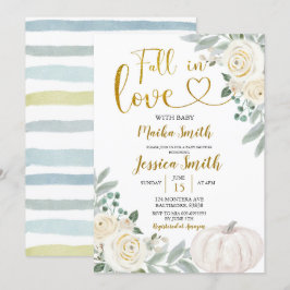 Convites Greenerescer Pumpkin Cai No Chá de fraldas De Amor