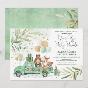 Convites Greenerescer Woodland Dirige Por Festa de anivers