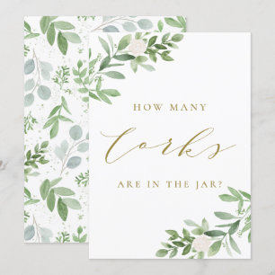 Convites Greenery and White Flowers Quantas Corks Assinam