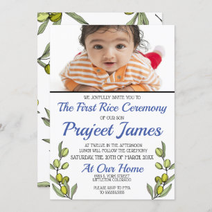 Convites Greenery Annaprashan