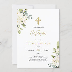 Convites Greenery Baptism