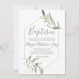 Convites Greenery Baptism
