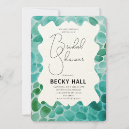 Convites Greenery Border Bridal Shower Invitation