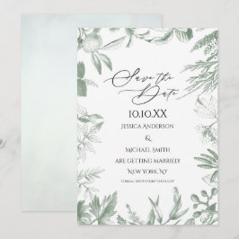 Convites Greenery Botanical Deixa a Data