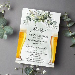 Convites Greenery Breve Antes que eu faça Casal Chá