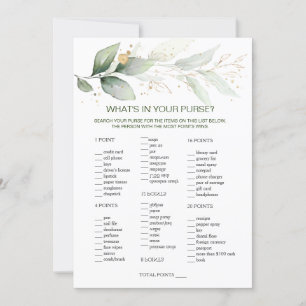 Convites Greenery Bridal Purse Game/Wedding Scramble