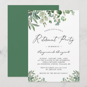 Convites Greenery Chic Eucalyptus deixa festa de reforma