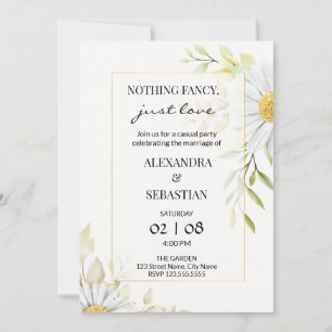 Convites Greenery Chrysanthemum Recepção de casamento