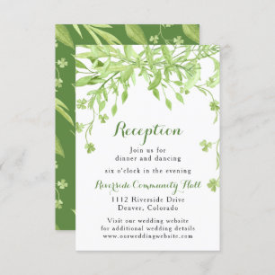 Convites Greenery Clover Floral Recepção de casamento