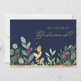 Convites Greenery de Natal | Proposta de Bridesmaid de Mari