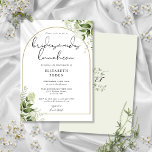 Convites Greenery Dourado Arch Bridesmaids Luncheon<br><div class="desc">Esta elegante vegetação botânica deixa o convite da lanchonete da dona de arco dourado pode ser personalizado com suas informações em tipografia quic com suas iniciais de monograma no reverso. Projetado por Thisnotme©</div>