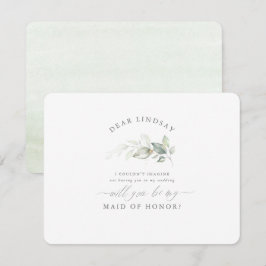 Convites Greenery Elegant Madrinha de casamento Bridesmaid 