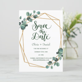 Convites Greenery Elopement Save The Date Invitation