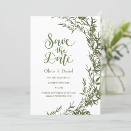 Convites Greenery Elopement Save The Date Invitation