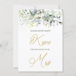 Convites Greenery Eucalyptus Adivinha Quantos Beijos Jogam