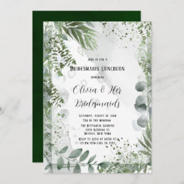 Convites Greenery Eucalyptus deixa Bridesmaids Luncheon