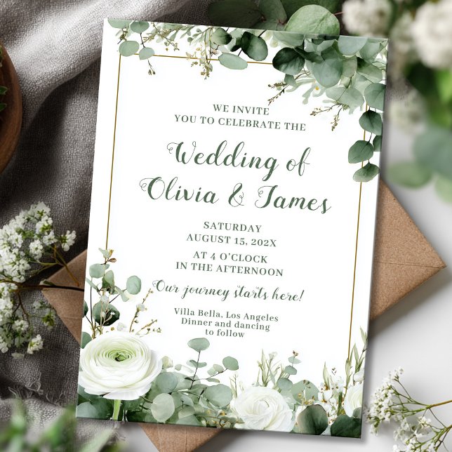 Convites Greenery eucalyptus floral design (Criador carregado)