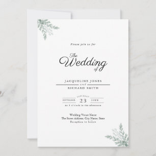 Convites Greenery Eucalyptus Invitation