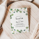 Convites Greenery Eucalyptus Sweet 16 Festa de aniversário<br><div class="desc">Este convite de aniversário verde eucalipto doce 16 é perfeito para um aniversário simples. A design apresenta galhos e folhas de eucalipto verde botânico desenhados à mão.</div>