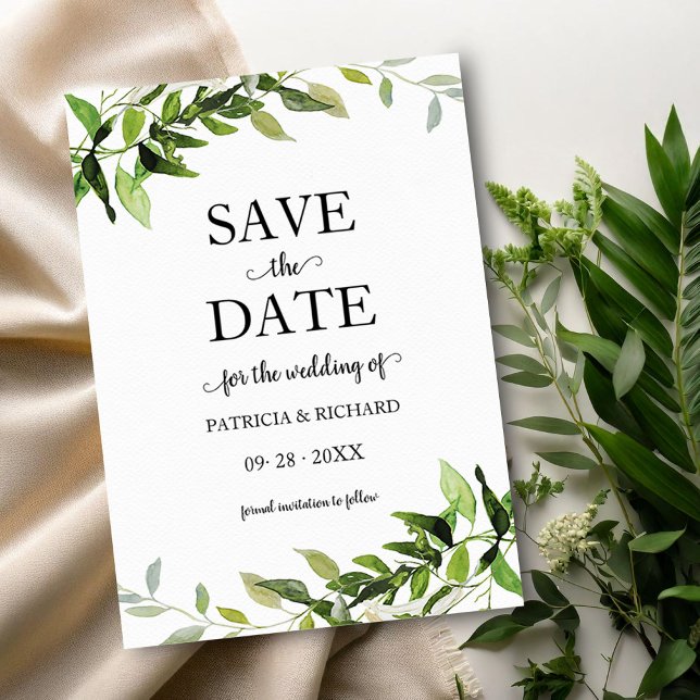 Convites Greenery Eucalyptus Wedding Save The Date (Criador carregado)