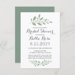 Convites Greenery Floral Chá de panela Minimalista Convide