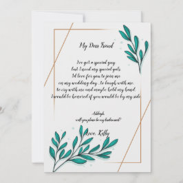 Convites Greenery Floral Dourado Foilwill será minha da