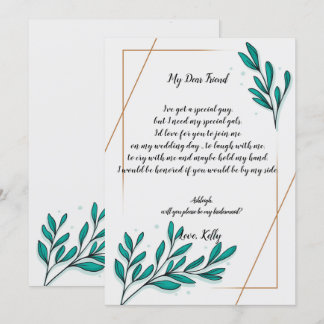 Convites Greenery Floral Dourado Foilwill será minha da