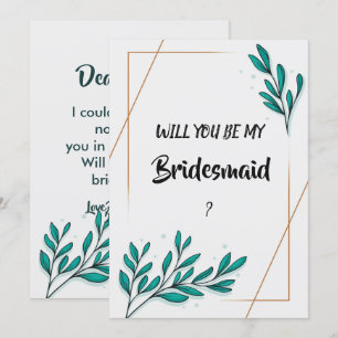 Convites Greenery Floral Gold Foil Deixa Bridesmaid