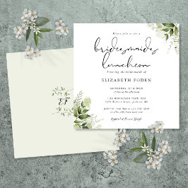 Convites Greenery Floral Monograma Bridesmaids Luncheon