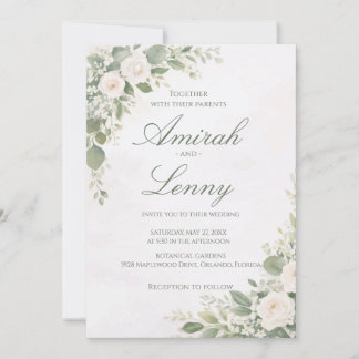 Convites Greenery Floral Wedding Invitation Background