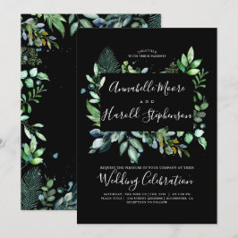 Convites Greenery | Floresta | Casamento Modern Watercolor