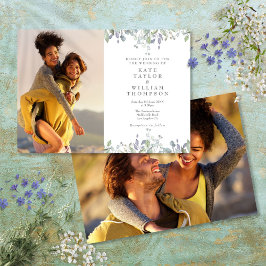 Convites Greenery Foliage Floral Sage Lilac 2 Foto Casament