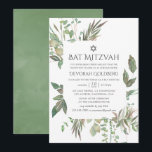 Convites Greenery Geométrico Bat Mitzvah<br><div class="desc">O convite do morcego mitzvah,  inspirado orgânico,  com estrutura geométrica projetada para ser rápida e facilmente personalizada de acordo com suas especificidades de evento.</div>