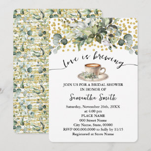 Convites Greenery Love está criando Chá de panela Bar