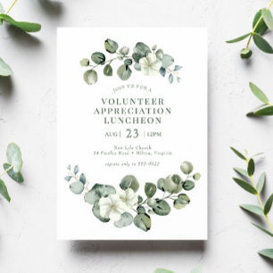 Convites Greenery Luncheon, Funcionarios Voluntário Aprecia