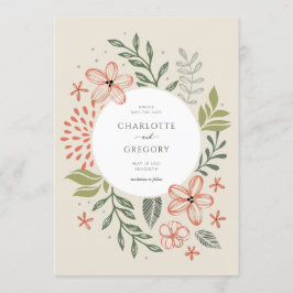 Convites Greenery Modern Wedding Salvar Data