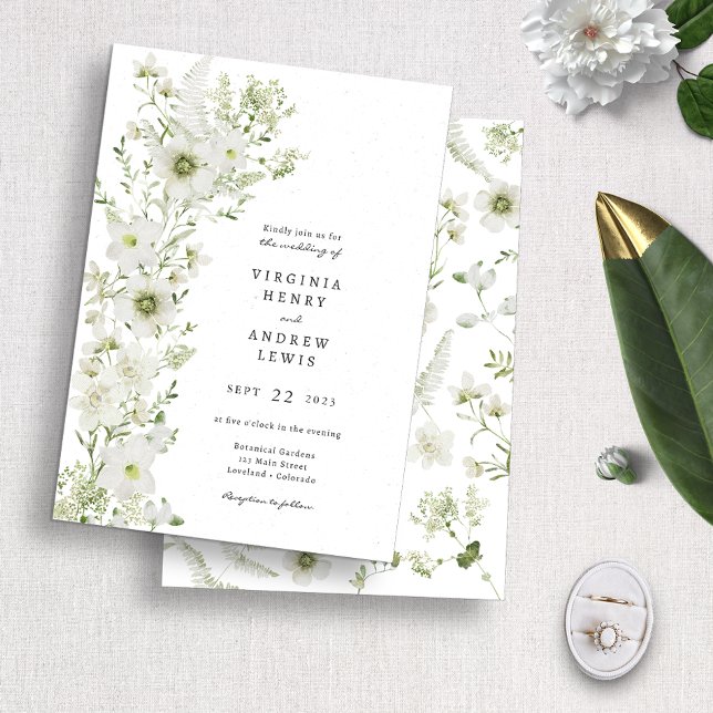 Convites Greenery Rustic Boho Invitation (Criador carregado)