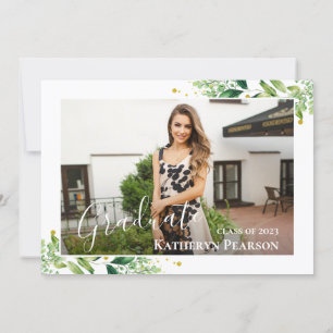 Convites Greenery Wreath Dourado Marinho Azul 2 Graduação