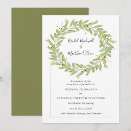 Convites Greenery Wreath Wedding