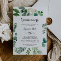 Greeneryptus Modern Calliografia Quinceañera