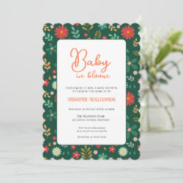 Convites Greenn Botanical Baby Shower invitation