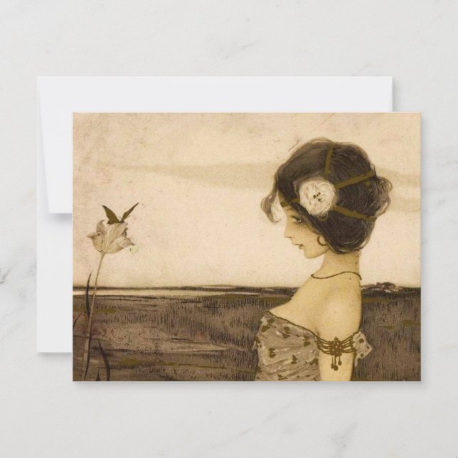 Convites gregos do Virgin do vintage (Frente)