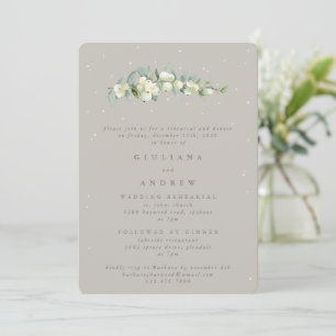Convites Greige Snowberry+Eucalyptus - Ensaio de Casamento