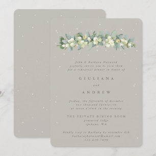 Convites Greige Snowberry+Eucalyptus - Ensaio de Casamento