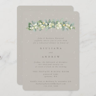 Convites Greige Snowberry+Eucalyptus - Ensaio de Casamento