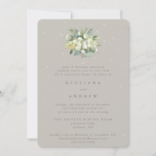 Convites Greige Snowberry+Eucalyptus - Ensaio de Casamento